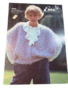 Sleeveless Waistcoat Knitting Pattern Booklet By Emu Wools Vintage